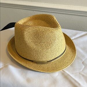 Nine West Mustard Yellow Fedora Hat
